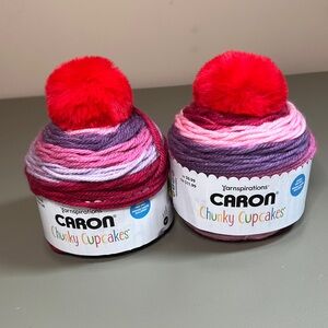 YARNSPIRATIONS CARON CHUNKY CUPCAKE LOT OF 2